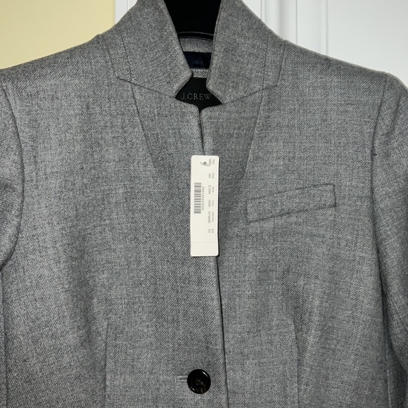 NWT-2P-J.Crew Regent topcoat in double-serge wool - HTHR GRAPH - Picture 2 of 9
